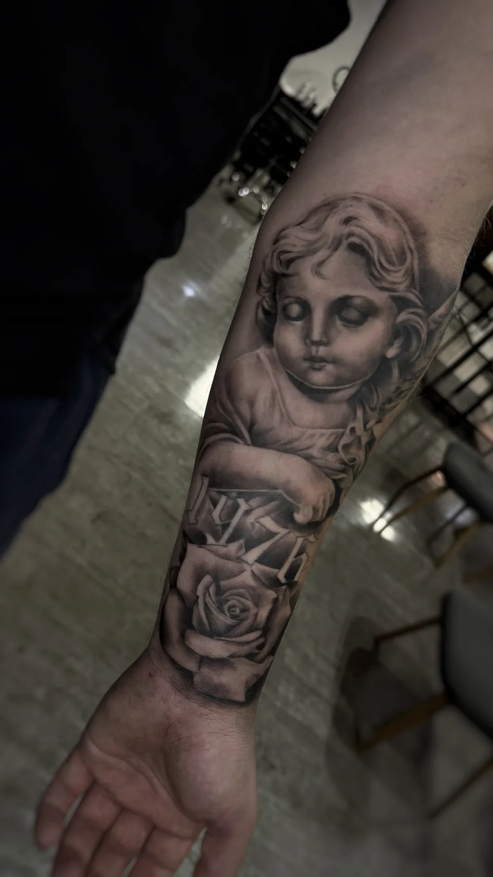 Realistisches Engel Tattoo